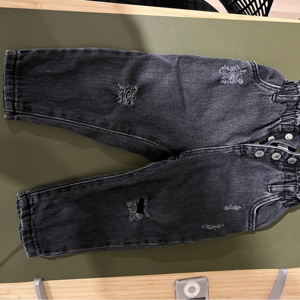 Zara black paperbag jeans